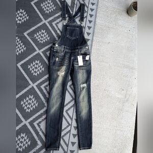 Almost Famous Distressed Overalls